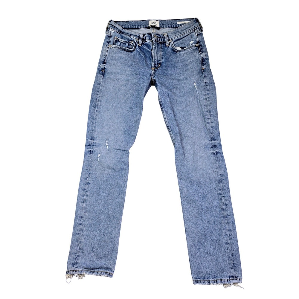 Citizens of‎ Humanity Racer Skinny Jeans Womens 27 Blue Low Rise Raw Hem Slim